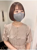 ミニボブ×ピンクブラウン
