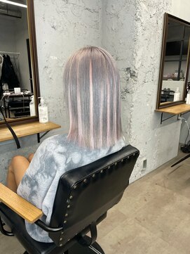 ヘアスタジオワン 藤沢店(HAIR STUDIO ONE) アッシュベージュ＋ピンクメッシュ