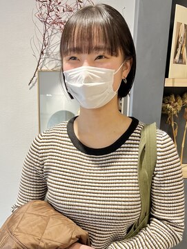 ラミエバイメルト 下北沢(lamie by melt) 村上/切りっぱなしボブ大人かわいいミニボブ前髪カット20代 30代