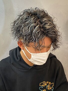 エルマーク(L-MARK) センターパートツイスパ_ホワイトメッシュ