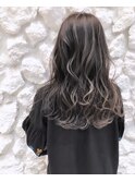 #バレイヤージュ#グレージュ#ハイライト