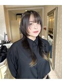ロングウルフカットレイヤーカット毛先カラー10代20代30代