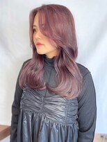 ヘアメイク ミチ 富田店(HAIRMAKE MICHI) 【MICHI 富田店　古作蓮】アッシュピンク 顔周り くびれヘア　　