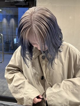 コージーベルベット(Cosy Velvet) #ルーツカラー/ブルー×ミルクティーベージュ