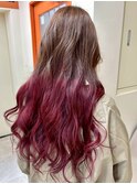 【マロンブラウン×チェリーレッド】池袋美容室