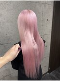 ホワイトピンク  透明感カラー  艶髪