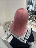 くびれヘアアプリコットオレンジハイライトカラーブルーカラー