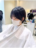 京都ショート　小顔ショート　髪質改善トリートメント　進詩織