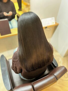 ヌープヘアーアイス(NUUP.hair ici) 美髪ストレート×髪質改善◎艶髪ロングミルクティーベージュ