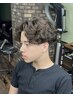 メンズカット＋透明感カラー＋パーマ（ツイスパ、ツイスト、波巻き等OK）