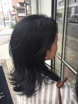ヘアー アイス カンナ(HAIR ICI Canna)&nbsp;くびれスタイル×レイヤー×ミディアム×ダ―クトーン