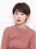 大人ショート×赤みブラウン