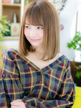 カバーヘア イヴ 戸頭店(COVER HAIR EVE) ■愛され前下がりワンカールロブ107-2★戸頭20代30代40代!