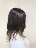 透け感インナーカラー×ミルキーベージュ