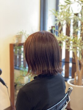 サロングロー(salonGLOW) パープルグレー外ハネボブ