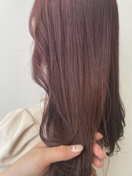 ロックス バイ マグ 松本(rocks BY MAG) 10代20代30代/大人可愛い/艶感ビンクベージュ/ケアブリーチ