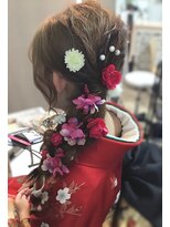 ヘアースタジオ ミウ(MiU) 成人式編みおろしスタイル