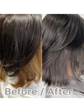 リーオオサカ(Lee Osaka) 【Lee大阪店】インナーカラー☆モノトーングレー/新出奈津樹