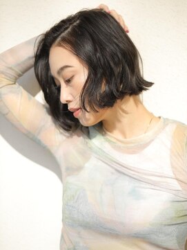 エルメ なんばマルイ(HELME) #ミニボブ #ダークアッシュ #フェミニン #モードボブ