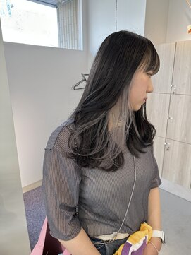 ヴィンスジオ 岐阜駅南(vince gio) インナーカラー /グレー /ブリーチ2回