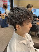 STYLE藤沢メンズマッシュ黒髪ツーブロツイストスパイラルパーマ