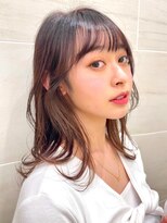 マックス フォー ヘアー(MAX FOR HAIR) 外ハネミディアム×イヤリングカラー◎