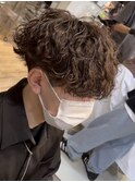 波巻きパーマメンズパーマメンズヘアツーブロックツイストパーマ