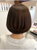 蒲郡ヘアカラー/アッシュブラウン/ボブ/透明感カラー/髪質改善