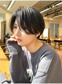 大人かわいい前髪長めハンサムショート銀座