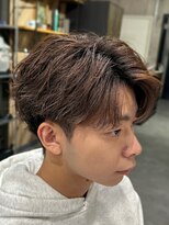 ビカムメンズヘアー 栄店(become men's hair)&nbsp;フェザーパーマ/毛流れパーマ/センターパート/名古屋/栄/メンズ