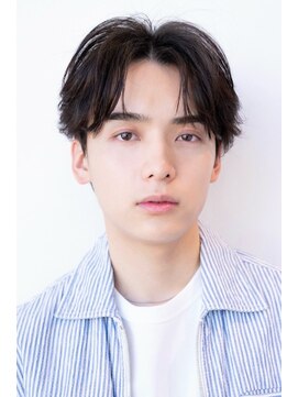 メゾンアルブル 向ヶ丘遊園 登戸(maison ARBLE) メンズセンターパートオールバックフェザーパーマショートウルフ