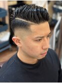20代30代◎スキンフェードバーバースタイル×アップバング