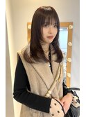 透明感髪質改善カラー内巻きレイヤーロング小顔艶感