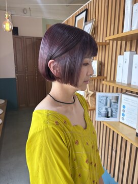 キュオンシア(CUEON. ciea) ミニボブ×ボルドー