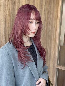 アッシュ 横浜瀬谷店(Ash) "淡いピンクでつくる"ふわっと抜け感レイヤー