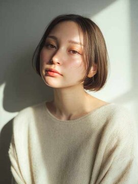 トクテ 吉祥寺(tokute) くびレイヤーエモージュグレージュカラーくびれショート/吉祥寺