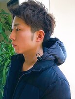 ディスイズバーバーセカンド(THIS IS BARBER 2nd)&nbsp;アップバング ツーブロック ニュアンスパーマ