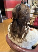 ふわふわハーフアップ