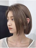 桑名レイヤーカットブリーチなしダブルカラーベージュカラー韓国