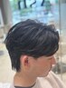 【林限定】フェザーパーマ＋カット(センターパート/マッシュ/洋光台)
