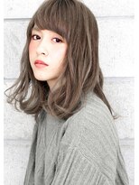 ヘアサロン ガリカ 表参道(hair salon Gallica)&nbsp;☆ グレージュ ＆ オン眉 ☆ ナチュラルミディ デザインカラー☆