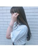 ロング アッシュグレー オン眉