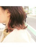 ハッシュカット 耳後ろにポイント★イヤリングカラー 下総中山