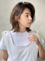 メゾンドイギー(MAISON de IGGY)&nbsp;透け感マロンベージュ大人かわいいフェザーバング◎ボブ