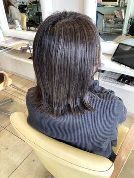 チアー(Cheer) 外ハネミディ×ハイライトカラー