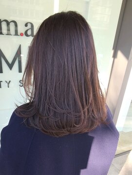e.m.a プレミアムビューティーサロン 栄駅店(e.m.a PREMIUM BEAUTY SALON) レイヤーセミロング×ビターショコラカラー