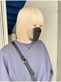 ハイトーンブロンドヘアーケアブリーチダブルカラー髪質改善