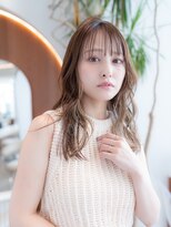 20代30代大人可愛い小顔ボブ斜めバンググレージュカラー