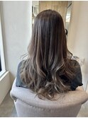 バレイヤージュハイライトカラーインナーカラーレイヤーカット