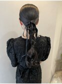 タイトポニーアレンジ